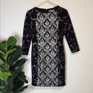 ANTONIO MELANI | Dresses | Antonio Melani Black And White Embroidered Dress  | Poshmark